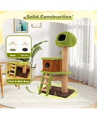 Cozito Cat Tree with Mushroom Nest Condo and Climbing Ladder