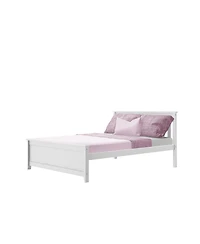 Max & Lily Bed Frame with Headboard, Solid Wood Platform for Kids