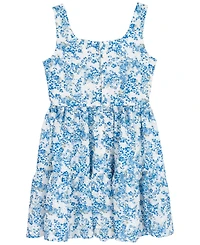 Rare Editions Girls 7-16 Printed Woven Eyelet Dress