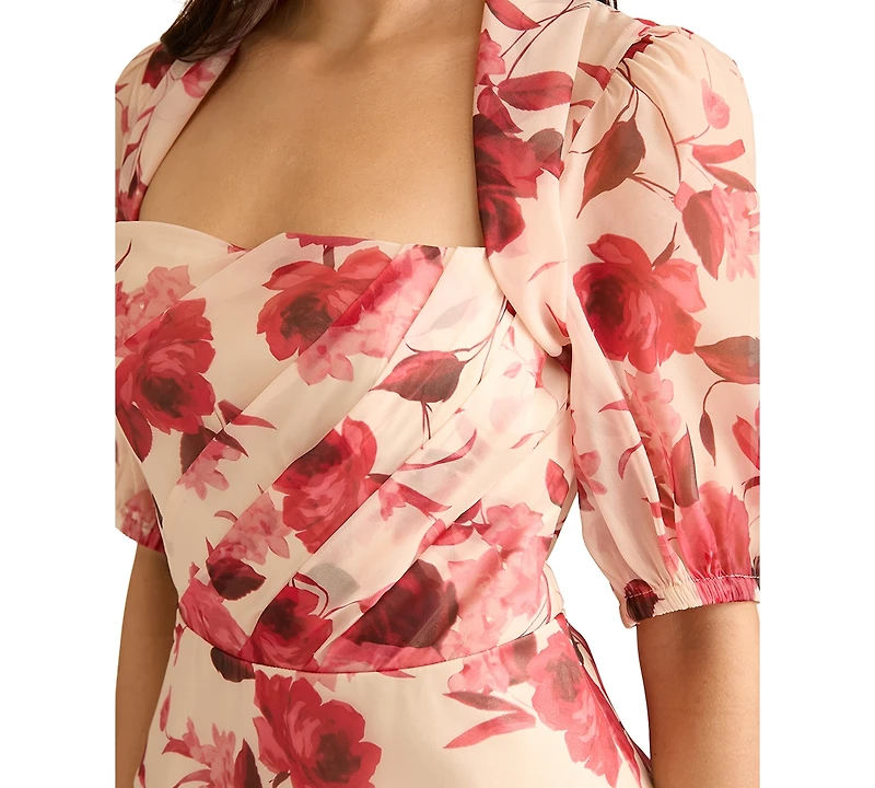 Muse Women's Pleated Square Neck Corset Top