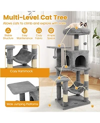 Cozito Cat Tower Multi-Level with 2-Door Condo and Top Perch