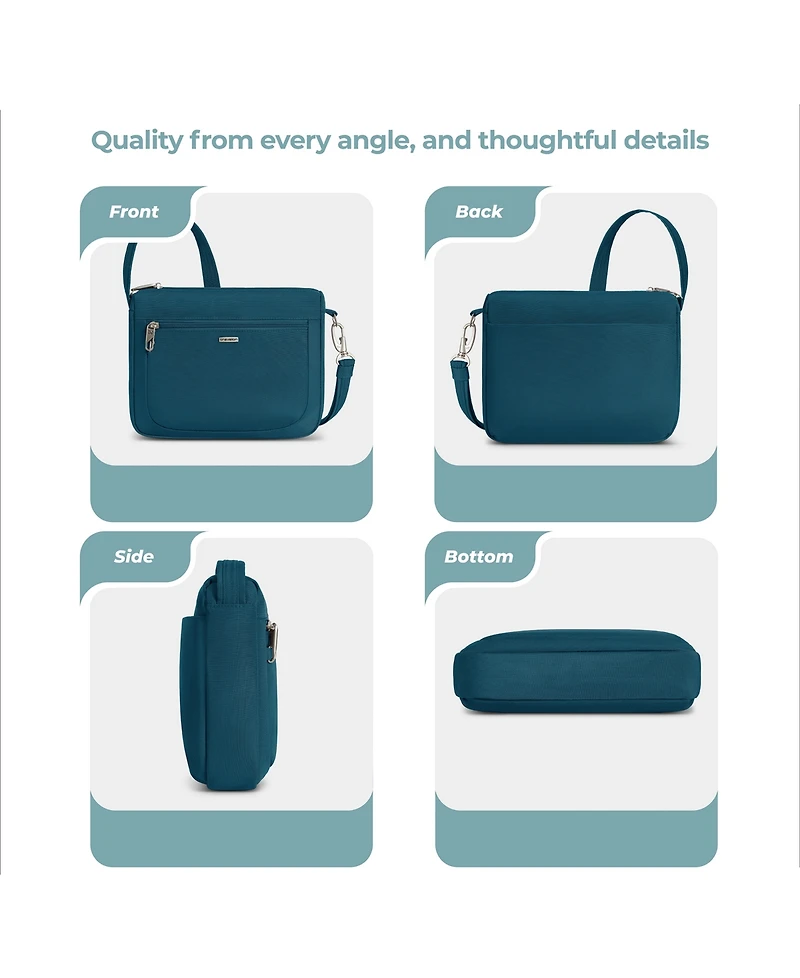 Travelon Anti-Theft Classic Small East or West Crossbody Bag