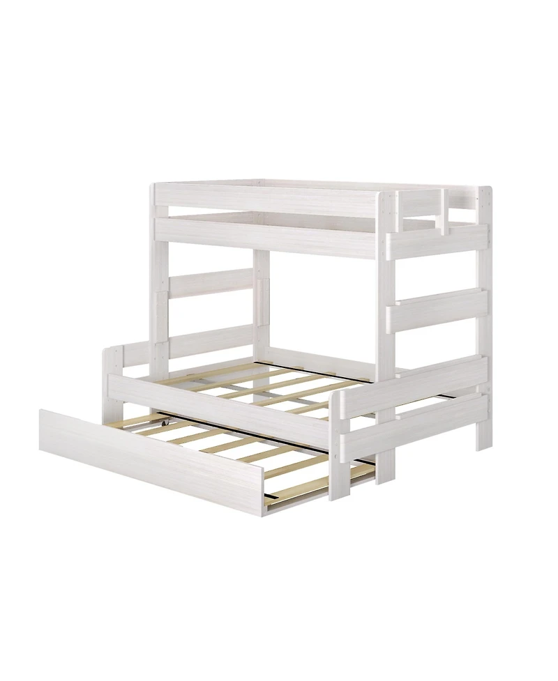 Max & Lily Farmhouse Twin over Full Bunk Bed with Trundle