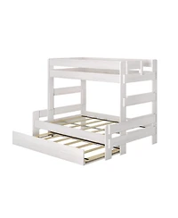 Max & Lily Farmhouse Twin over Full Bunk Bed with Trundle