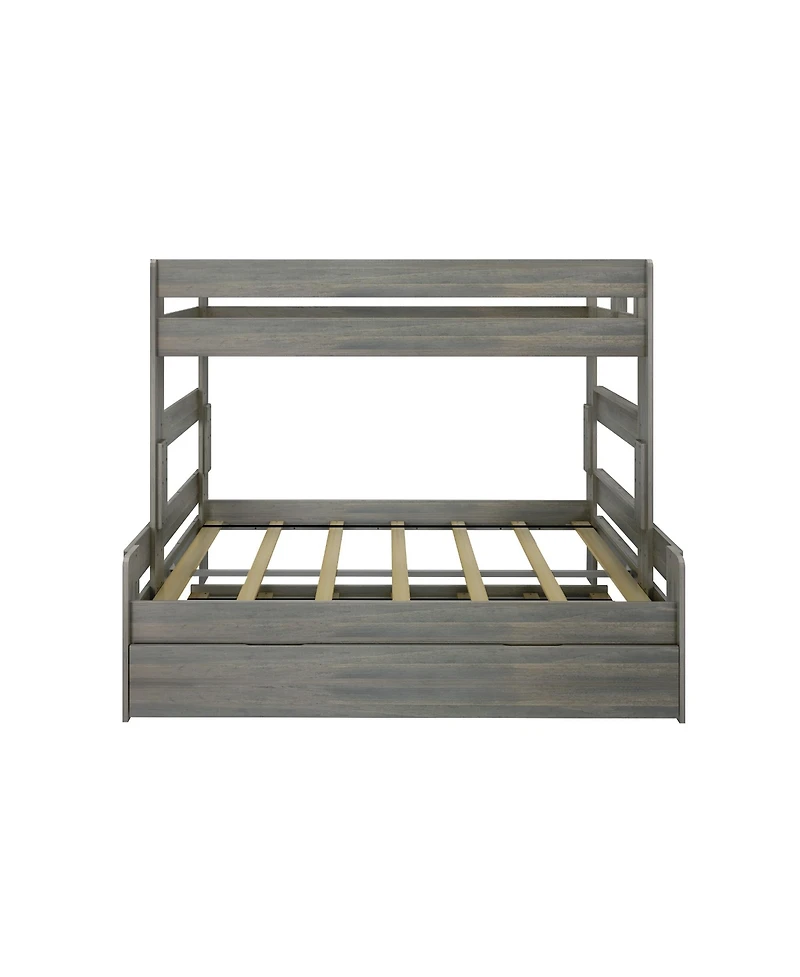 Max & Lily Farmhouse Twin over Full Bunk Bed with Trundle