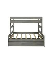 Max & Lily Farmhouse Twin over Full Bunk Bed with Trundle