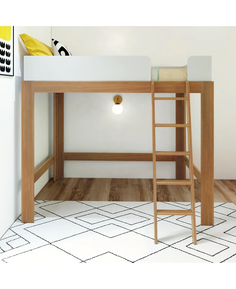 Max & Lily Mid-Century Modern High Loft Bed