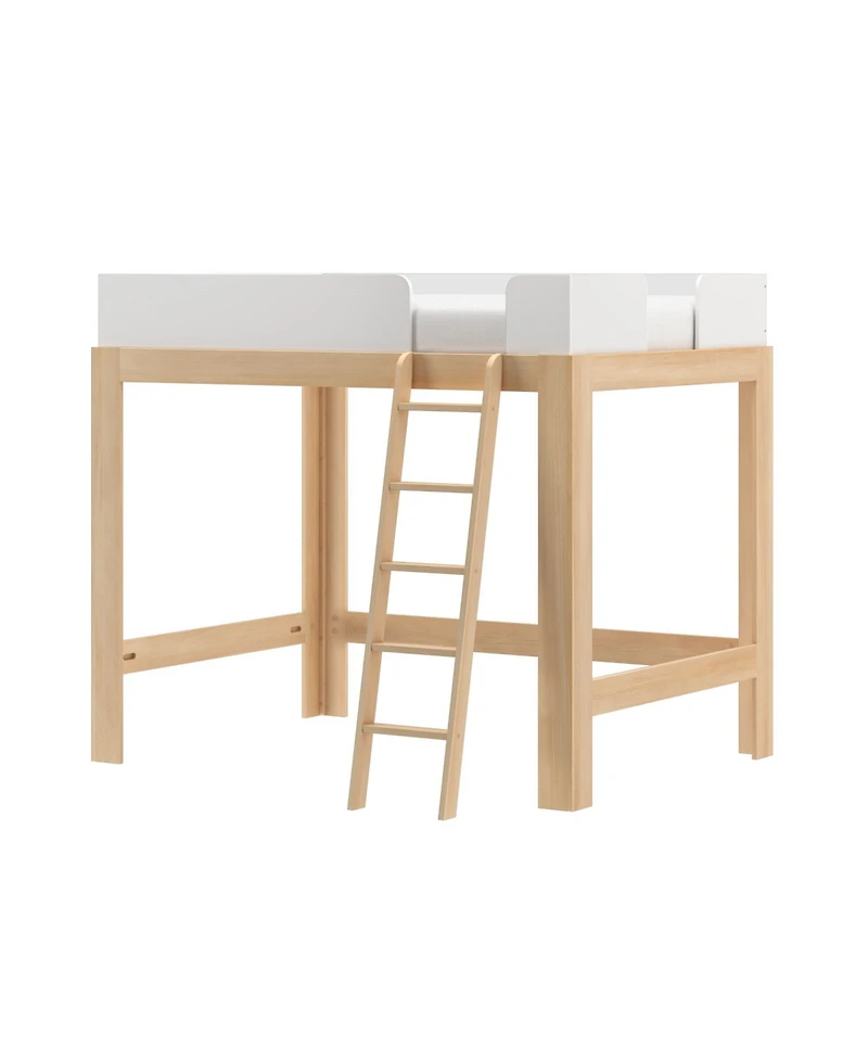 Max & Lily Mid-Century Modern High Loft Bed