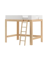 Max & Lily Mid-Century Modern High Loft Bed
