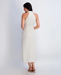Kensie Women's Collared Sleeveless Woven Dress