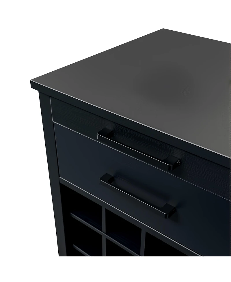 Flynama Bar Cabinet with 6 Cabinets 24 Wine Rack