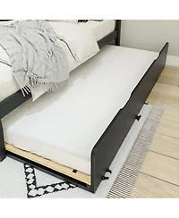 Max & Lily Scandinavian Twin-Size Bed with Trundle