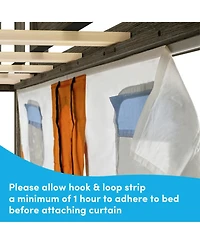 Max & Lily Low Loft With Stairs, Easy Slide and Orange Camper Van Curtain