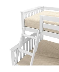 Max & Lily Solid Wood Bunk Bed, Twin over Full with Storage Trundle and Ladder for Kids