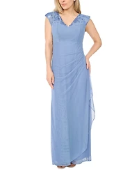 Msk Petite Polyester Blend Sleeveless Long Gown