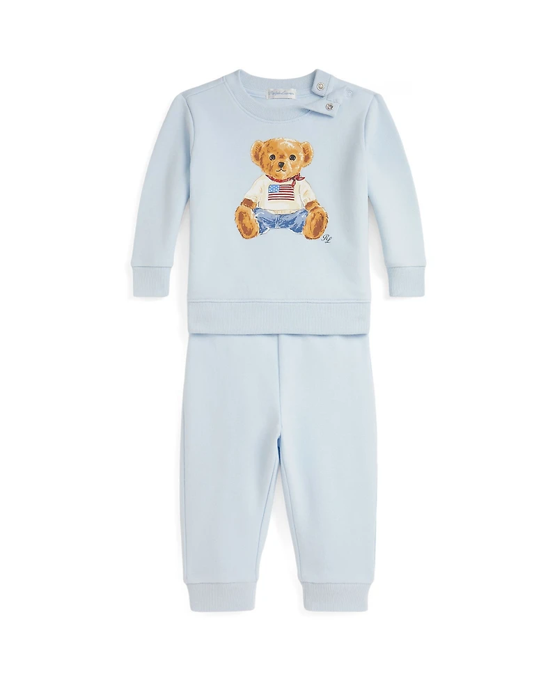 Polo Ralph Lauren Baby Boys' Bear Fleece Sweatshirt and Pants, 2-Piece Set