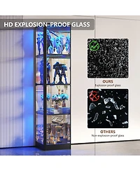 Vlsrka Corner Display Cabinet with Glass Doors
