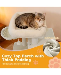 Cozito Cat Tower 33.5 in Cute with 2-Tier Condo and Top Perch