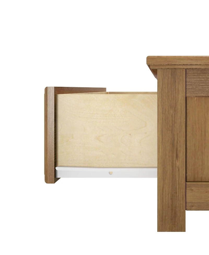 Max and Lily Nightstand with Storage Drawer, Small Solid Wood Bedside, Side Tables for Bedroom