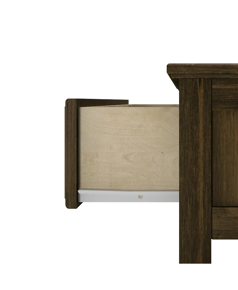 Max and Lily Nightstand with Storage Drawer, Small Solid Wood Bedside, Side Tables for Bedroom