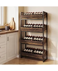 Tribesigns 4-Tier Fruit and Vegetable Storage Basket Stand Rack, Retail Display Shelf, Large Snack Shelf