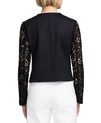 Elle Collection Women's Lace Satin Jacket