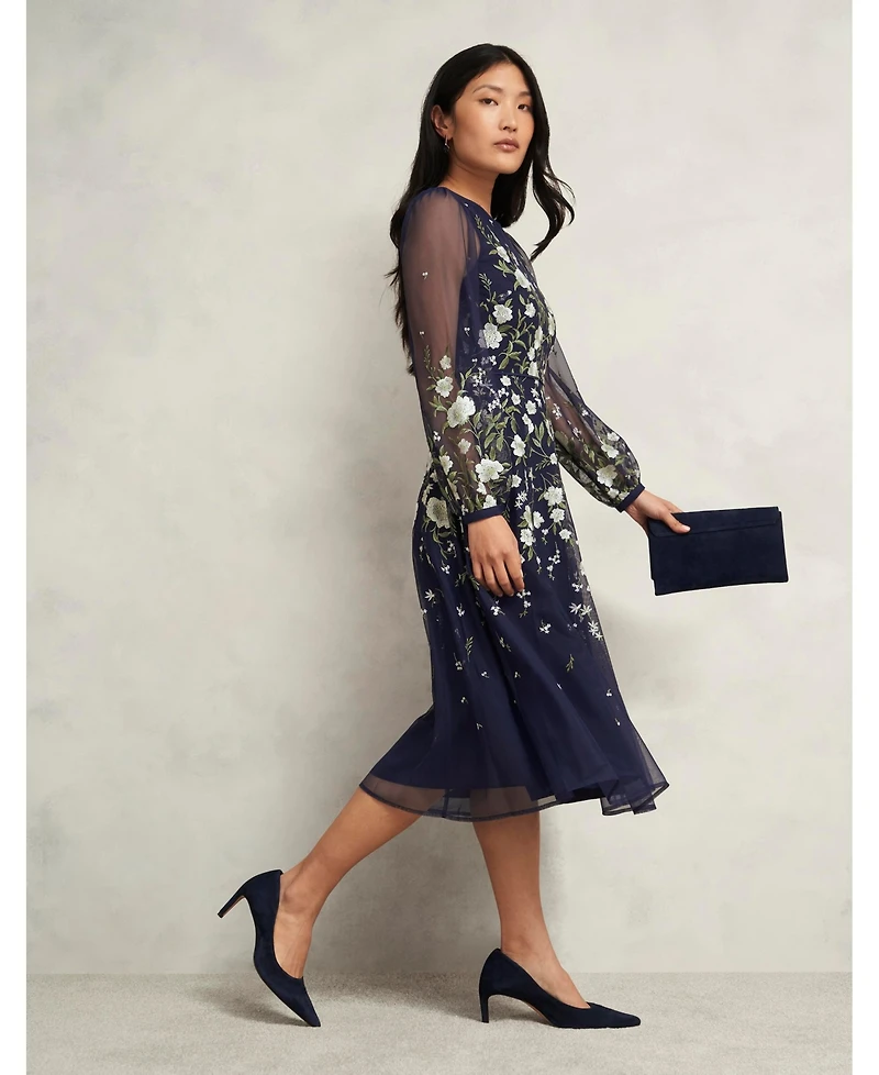 Hobbs London Women's Lois Embroidered Dress