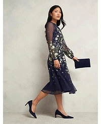 Hobbs London Women's Lois Embroidered Dress