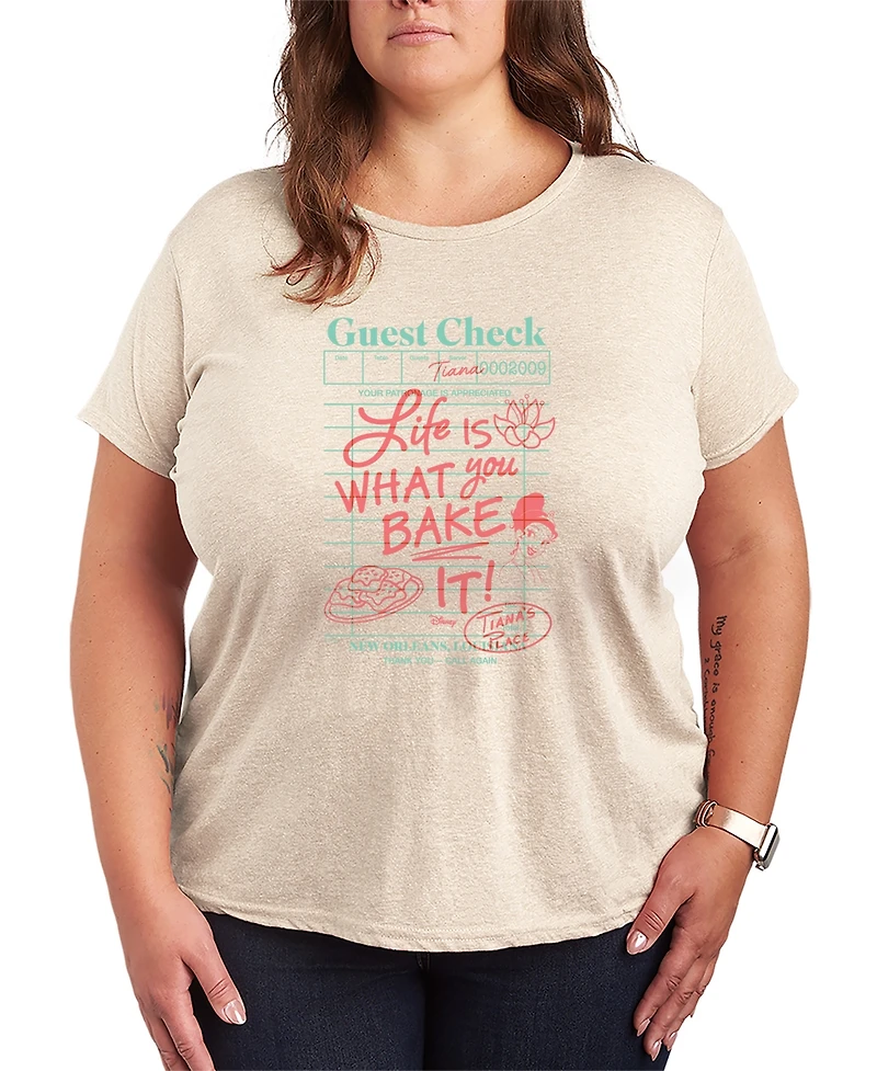 Hybrid Apparel Plus Disney Princess Tiana Guest Check Short-Sleeve Graphic T-Shirt