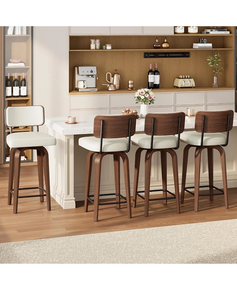 gaomon Swivel Bar Stools Set of 4