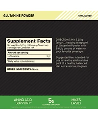 Optimum Nutrition L-Glutamine Muscle Recovery Powder, 1000 Gram, 194 Servings (Pack of 1)
