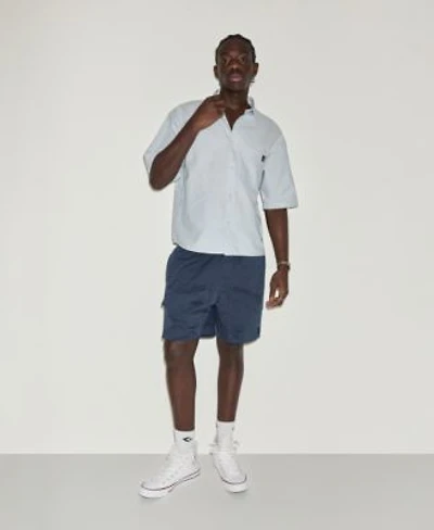 Converse Mens Striped Oxford Short Sleeve Shirt Utility Shorts