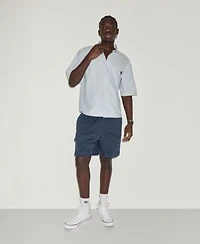 Converse Mens Striped Oxford Short Sleeve Shirt Utility Shorts