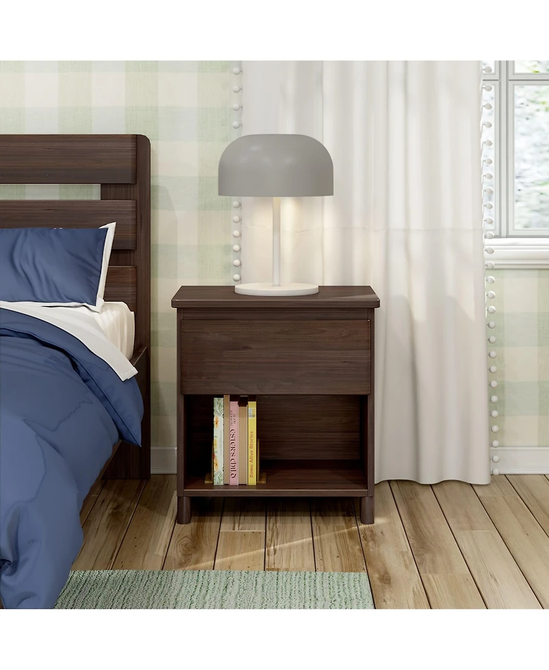 Max and Lily Solid Wood Farmhouse 1 Drawer Nightstand