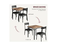 gaomon 3-Piece 2-Person Modern Square Dining Table Set