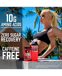 Bsn Amino X Muscle Recovery and Endurance Powder with BCAAs, 10g Amino Acids, Keto Friendly, Caffeine Free, Blue Raspberry, 30 Servings