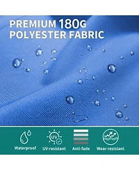 gaomon Large Outdoor 15FT Double-Sided Rectangular Patio Umbrella with Base for Pool, Lawn