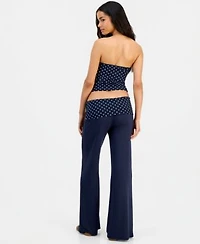 Just Polly Tube Top Fold Over Leggings