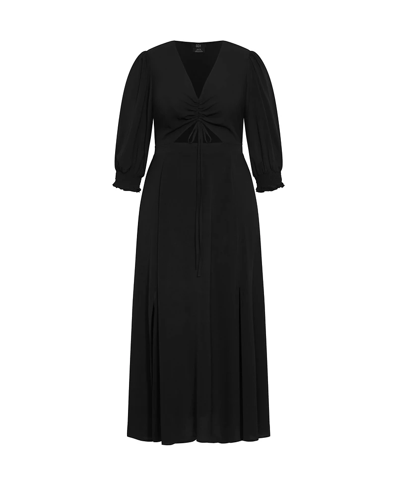 City Chic Women's Jolene V Neck Maxi Dress