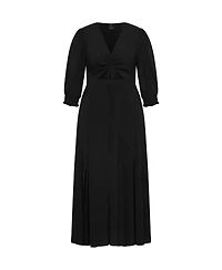 City Chic Women's Jolene V Neck Maxi Dress