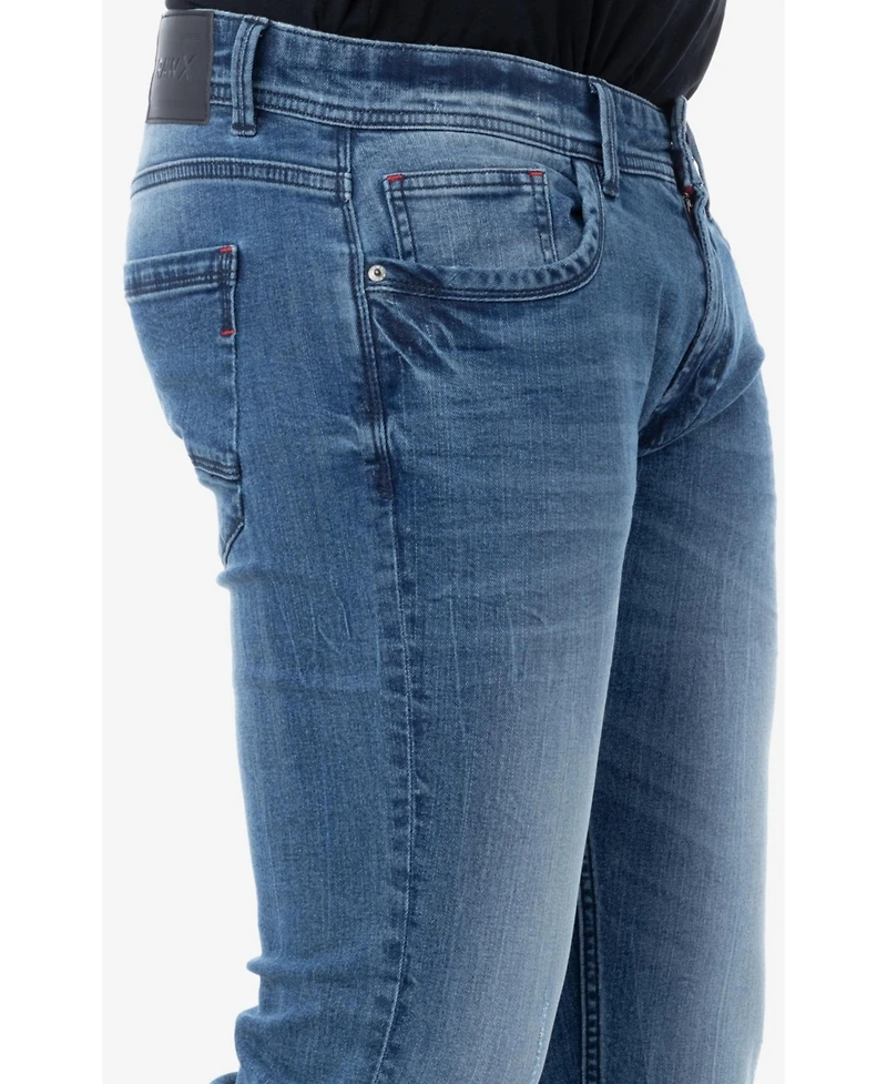 X-Ray Men's Rawx Contrast Neon Stitch Flex Jeans