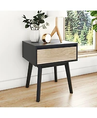 Max and Lily Scandinavian 1 -Drawer Nightstand (2-pack)