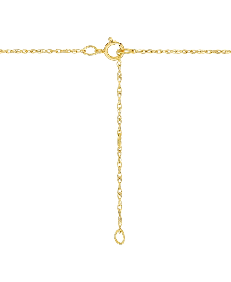 Macy's Created White Opal (6mm) Heart Pendant Necklace 10k Yellow Gold (Also Available Pink & Blue Opal)