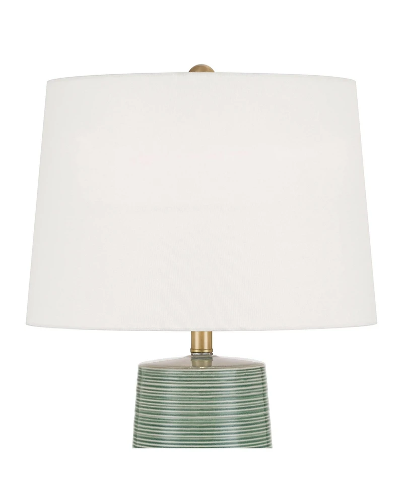 360 Lighting Kerry 28 1/2" High Green Stripes Ceramic Table Lamp with Dimmer