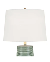 360 Lighting Kerry 28 1/2" High Green Stripes Ceramic Table Lamp with Dimmer