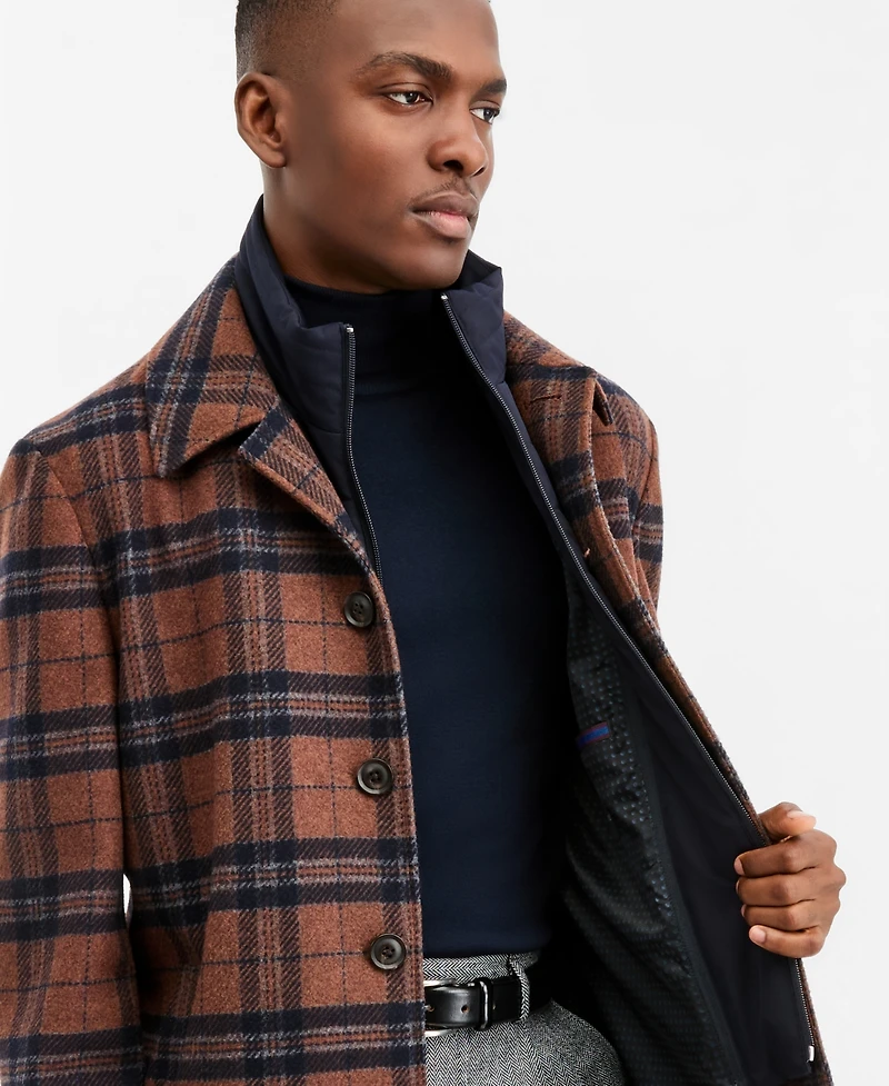 Ted by Baker Men's Modern-Fit Plaid Overcoat