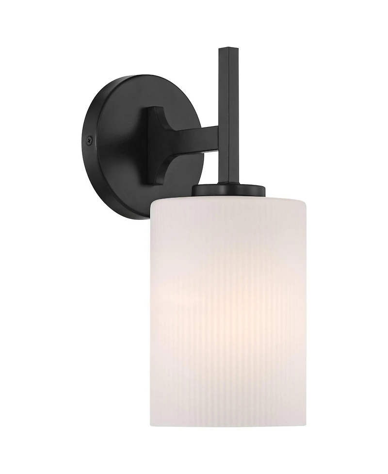 Possini Euro Design Nanni 12" High Modern Wall Sconce Light Lamp Fixture Mount Bathroom Hardwired Milk Glass Shade