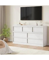gaomon 7 Drawer Dresser for Bedroom, Modern Wooden Chest of Drawers Organizer