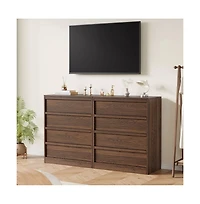 gaomon 4 Drawer Nightstand for Bedroom, 39" Tall End Side Table with Large Storage and Anti-Tip Design