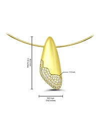 Christian Siriano New York 14k Gold-Plated Rounded Triangle Slide Hardwire Collar Necklace